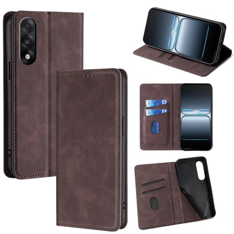 Skin Feel Magnetic Leather Phone Case, For OnePlus 15T 5G, For OnePlus Turbo 6 / 6V, For OnePlus Ace 5 Ultra / Nord 5, For OnePlus Ace 5 / 5 Pro