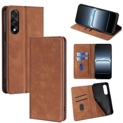 Skin Feel Magnetic Leather Phone Case, For OnePlus 15T 5G, For OnePlus Turbo 6 / 6V, For OnePlus Ace 5 Ultra / Nord 5, For OnePlus Ace 5 / 5 Pro