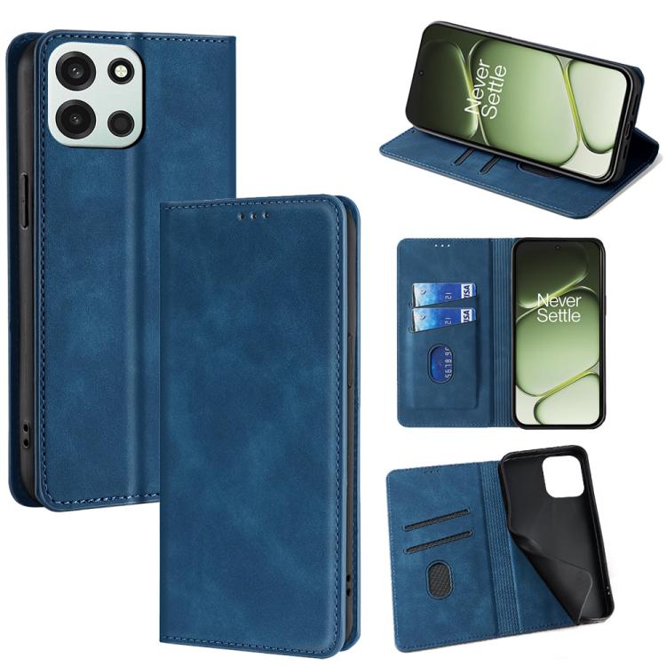 Skin Feel Magnetic Leather Phone Case, For OnePlus 15T 5G, For OnePlus Turbo 6 / 6V, For OnePlus Ace 5 Ultra / Nord 5, For OnePlus Ace 5 / 5 Pro