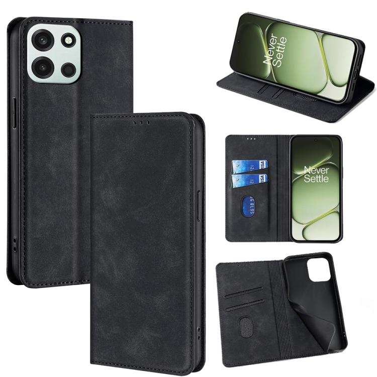 Skin Feel Magnetic Leather Phone Case, For OnePlus 15T 5G, For OnePlus Turbo 6 / 6V, For OnePlus Ace 5 Ultra / Nord 5, For OnePlus Ace 5 / 5 Pro