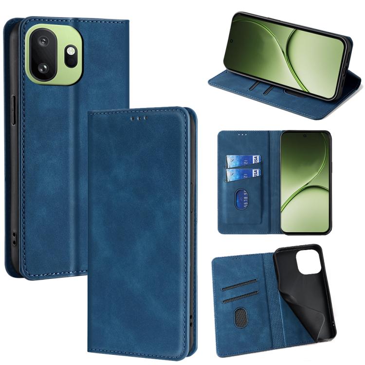 Skin Feel Magnetic Leather Phone Case, For OnePlus 15T 5G, For OnePlus Turbo 6 / 6V, For OnePlus Ace 5 Ultra / Nord 5, For OnePlus Ace 5 / 5 Pro