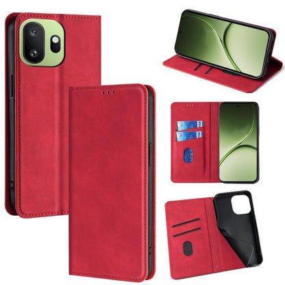 Skin Feel Magnetic Leather Phone Case, For OnePlus 15T 5G, For OnePlus Turbo 6 / 6V, For OnePlus Ace 5 Ultra / Nord 5, For OnePlus Ace 5 / 5 Pro