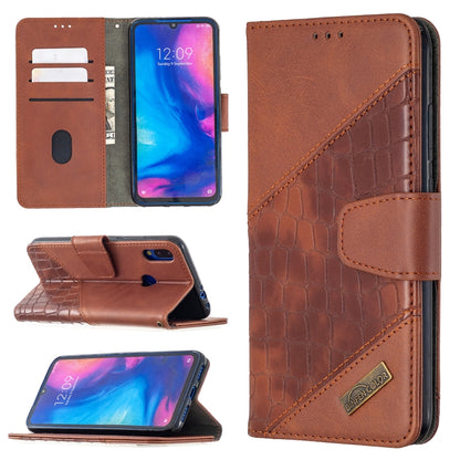 Matching Color Crocodile Texture Horizontal Flip PU Leather Case with Wallet & Holder & Card Slots, For Xiaomi Redmi Note 7, For Xiaomi Redmi Note 9 Pro
