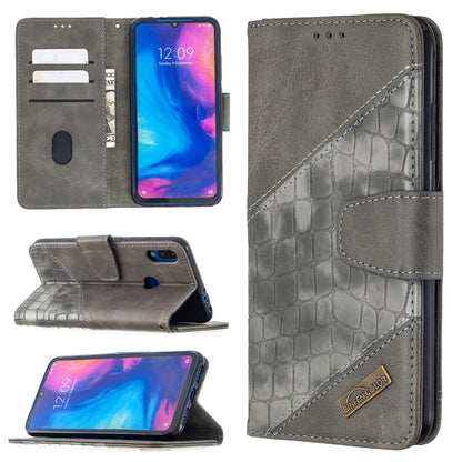 Matching Color Crocodile Texture Horizontal Flip PU Leather Case with Wallet & Holder & Card Slots, For Xiaomi Redmi Note 7, For Xiaomi Redmi Note 9 Pro