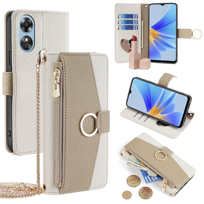 Crossbody Litchi Texture Leather Phone Case, For OPPO A17, For OPPO Reno7 A JP Version, For OPPO A57 4G 2022, For OPPO Reno8 Pro+ 5G