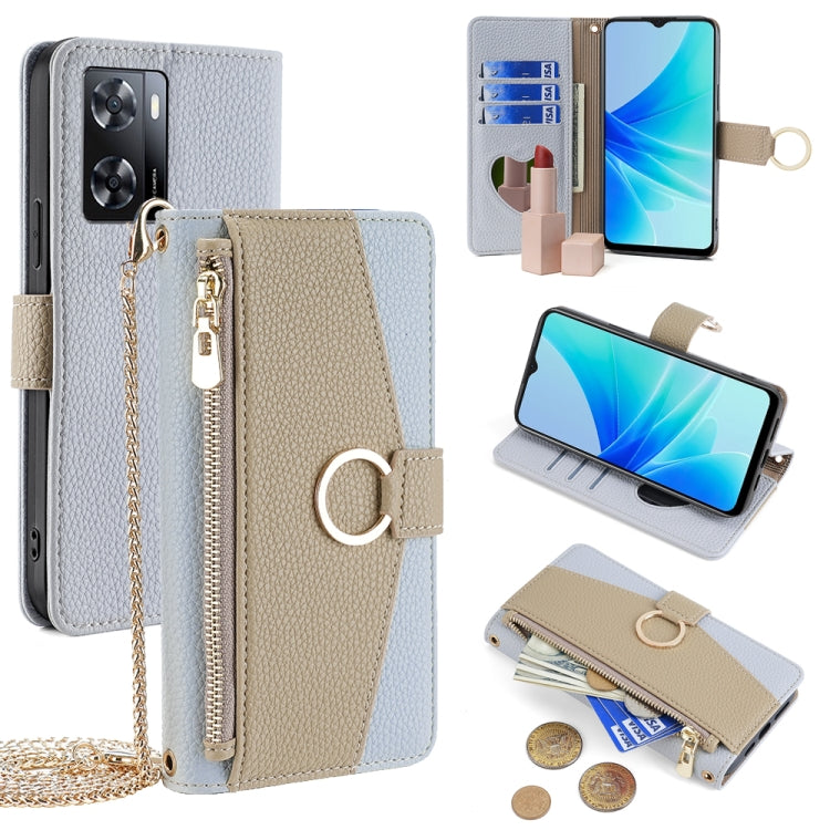 Crossbody Litchi Texture Leather Phone Case, For OPPO A17, For OPPO Reno7 A JP Version, For OPPO A57 4G 2022, For OPPO Reno8 Pro+ 5G
