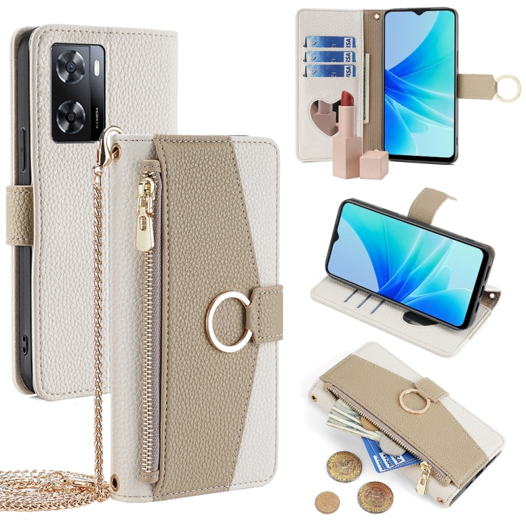 Crossbody Litchi Texture Leather Phone Case, For OPPO A17, For OPPO Reno7 A JP Version, For OPPO A57 4G 2022, For OPPO Reno8 Pro+ 5G