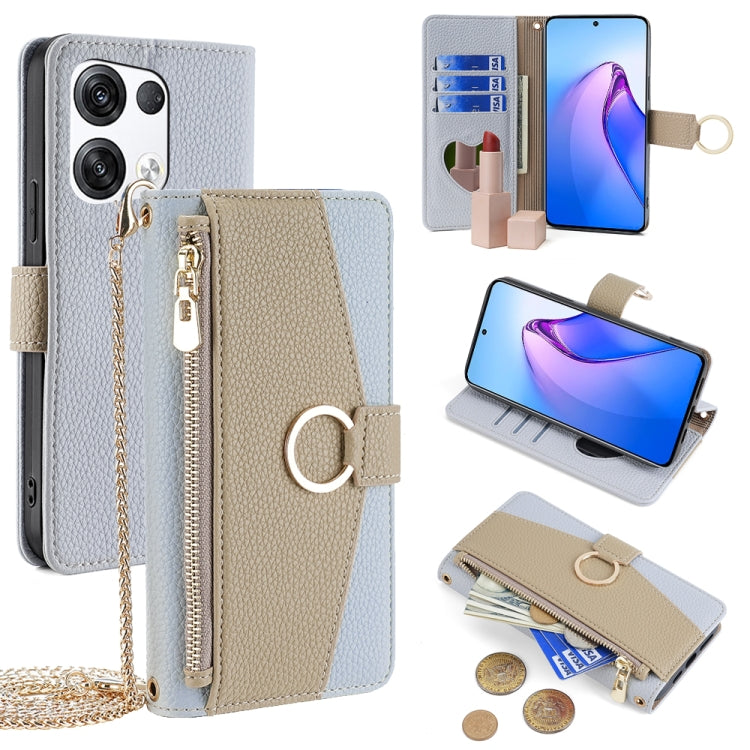 Crossbody Litchi Texture Leather Phone Case, For OPPO A17, For OPPO Reno7 A JP Version, For OPPO A57 4G 2022, For OPPO Reno8 Pro+ 5G
