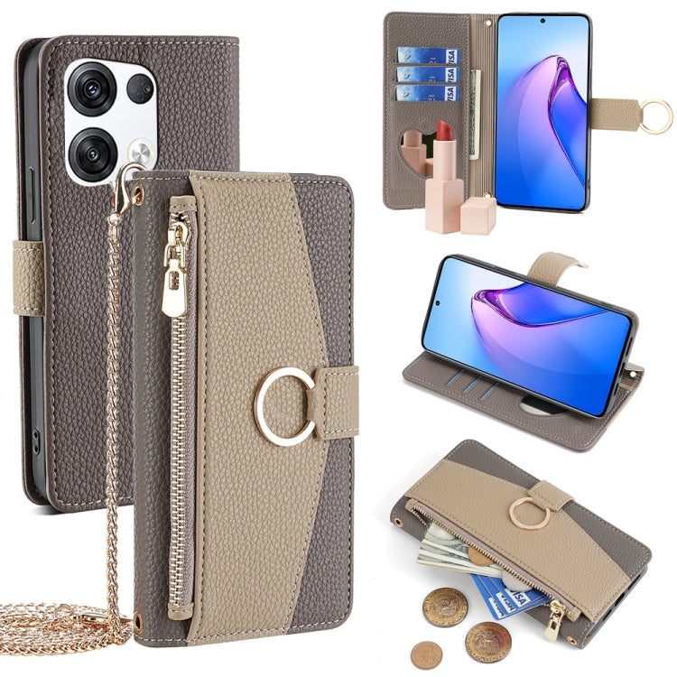 Crossbody Litchi Texture Leather Phone Case, For OPPO A17, For OPPO Reno7 A JP Version, For OPPO A57 4G 2022, For OPPO Reno8 Pro+ 5G