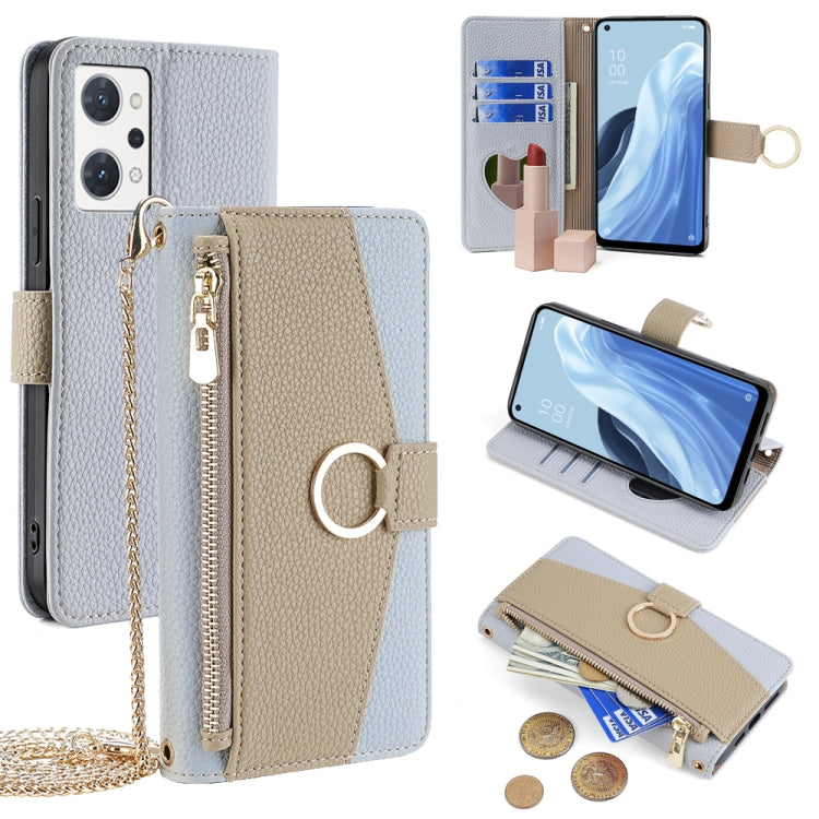 Crossbody Litchi Texture Leather Phone Case, For OPPO A17, For OPPO Reno7 A JP Version, For OPPO A57 4G 2022, For OPPO Reno8 Pro+ 5G