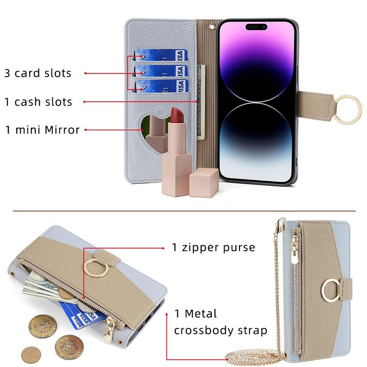 Crossbody Litchi Texture Leather Phone Case, For OnePlus Nord CE3 5G