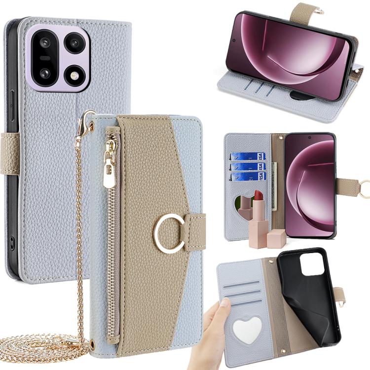 Crossbody Litchi Texture Leather Phone Case, For OnePlus 15T 5G, For OnePlus Turbo 6 / 6V, For OnePlus Ace 6, For OnePlus 15