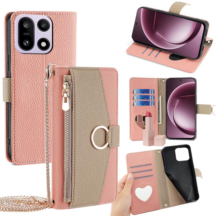 Crossbody Litchi Texture Leather Phone Case, For OnePlus 15T 5G, For OnePlus Turbo 6 / 6V, For OnePlus Ace 6, For OnePlus 15