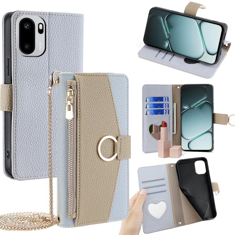 Crossbody Litchi Texture Leather Phone Case, For OnePlus 15T 5G, For OnePlus Turbo 6 / 6V, For OnePlus Ace 6, For OnePlus 15