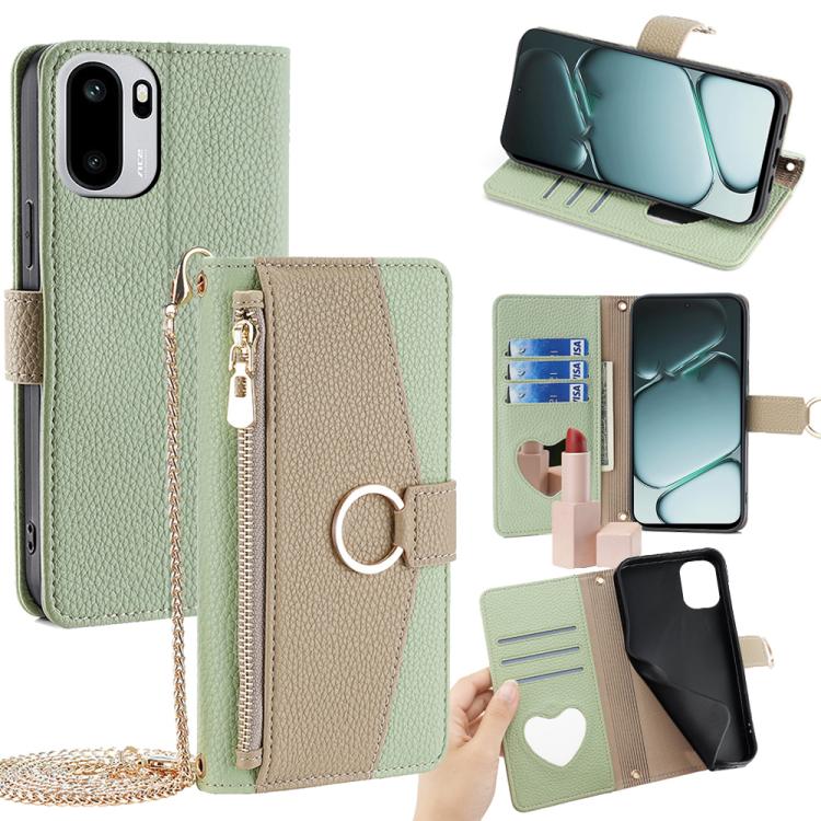 Crossbody Litchi Texture Leather Phone Case, For OnePlus 15T 5G, For OnePlus Turbo 6 / 6V, For OnePlus Ace 6, For OnePlus 15