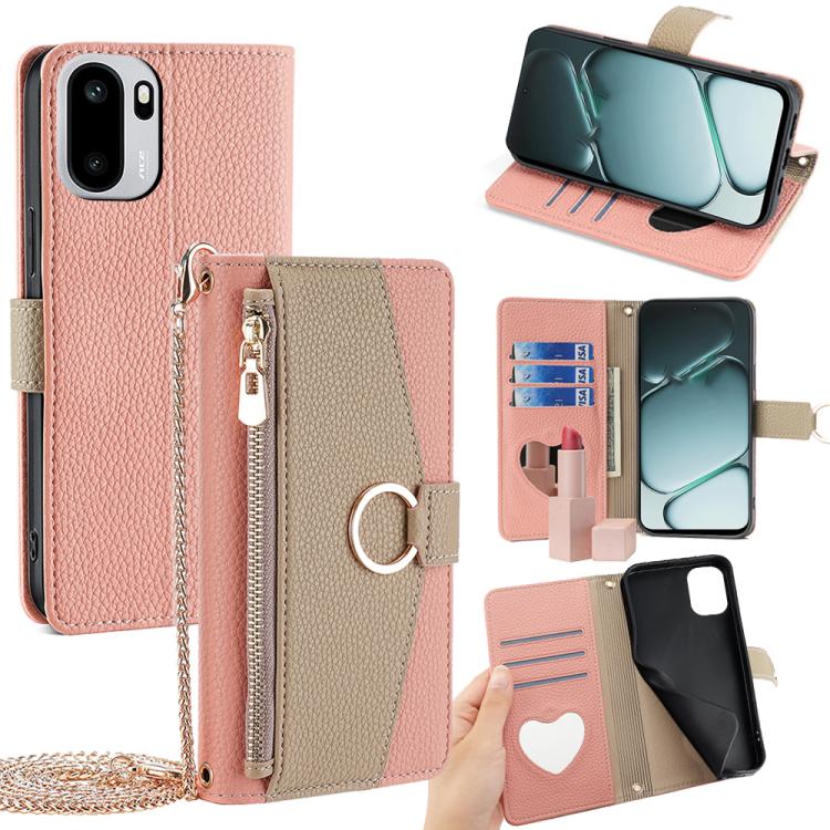Crossbody Litchi Texture Leather Phone Case, For OnePlus 15T 5G, For OnePlus Turbo 6 / 6V, For OnePlus Ace 6, For OnePlus 15