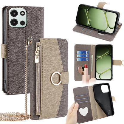 Crossbody Litchi Texture Leather Phone Case, For OnePlus 15T 5G, For OnePlus Turbo 6 / 6V, For OnePlus Ace 6, For OnePlus 15