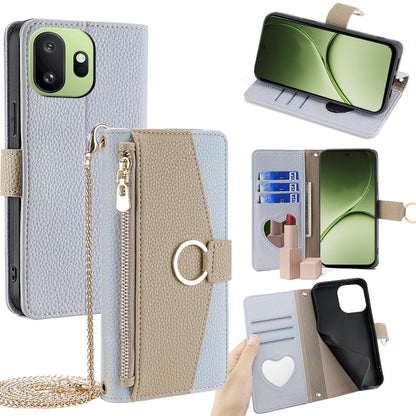 Crossbody Litchi Texture Leather Phone Case, For OnePlus 15T 5G, For OnePlus Turbo 6 / 6V, For OnePlus Ace 6, For OnePlus 15