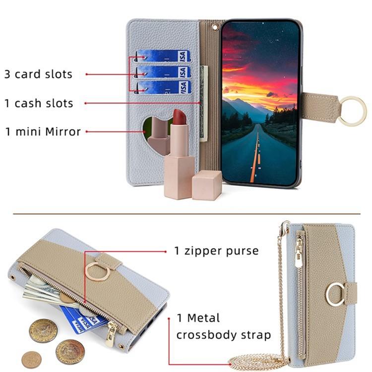 Crossbody Litchi Texture Leather Phone Case, For OnePlus 15T 5G, For OnePlus Turbo 6 / 6V, For OnePlus Ace 6, For OnePlus 15