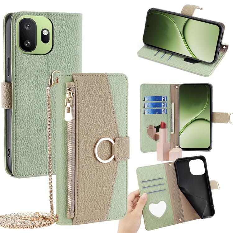 Crossbody Litchi Texture Leather Phone Case, For OnePlus 15T 5G, For OnePlus Turbo 6 / 6V, For OnePlus Ace 6, For OnePlus 15