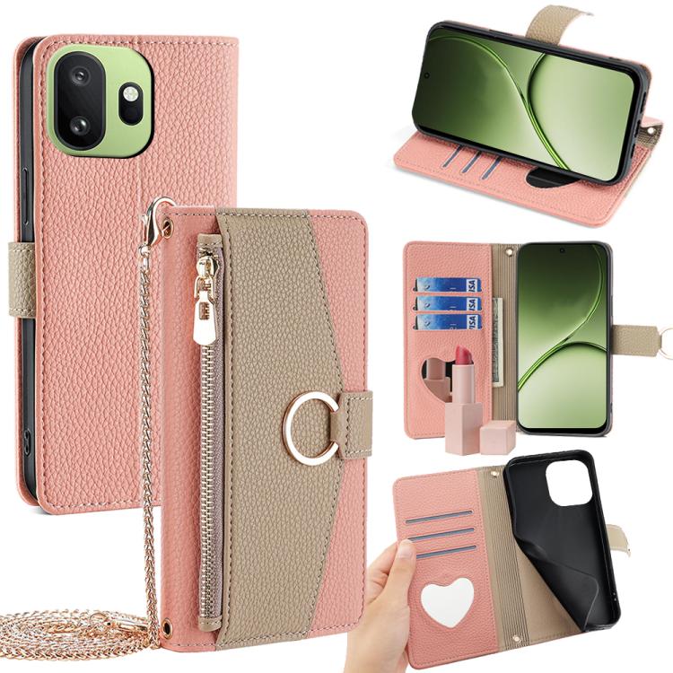 Crossbody Litchi Texture Leather Phone Case, For OnePlus 15T 5G, For OnePlus Turbo 6 / 6V, For OnePlus Ace 6, For OnePlus 15
