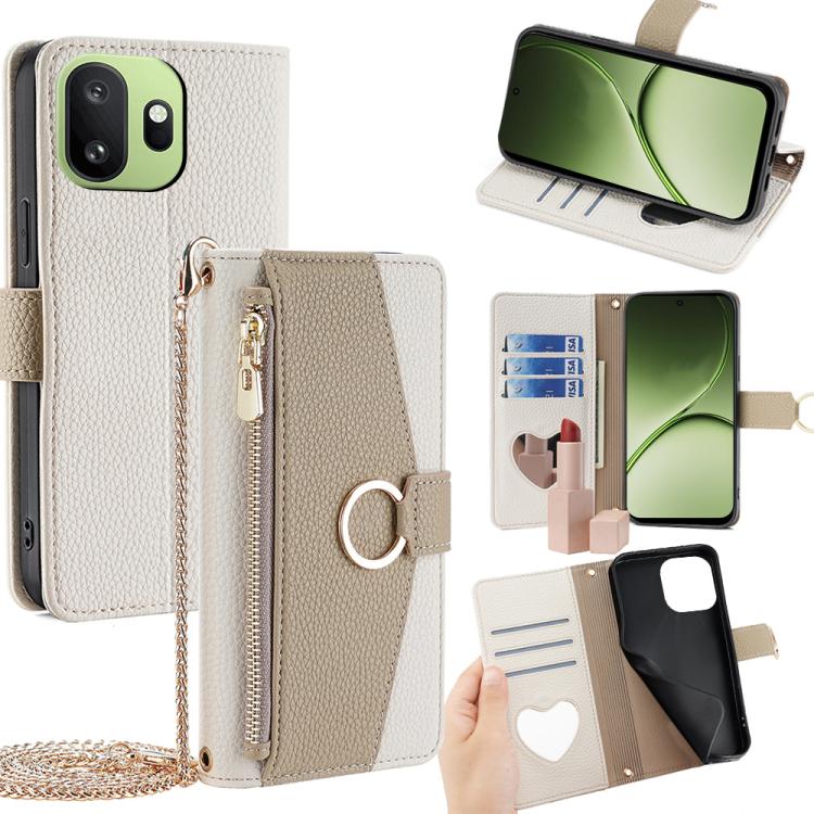 Crossbody Litchi Texture Leather Phone Case, For OnePlus 15T 5G, For OnePlus Turbo 6 / 6V, For OnePlus Ace 6, For OnePlus 15