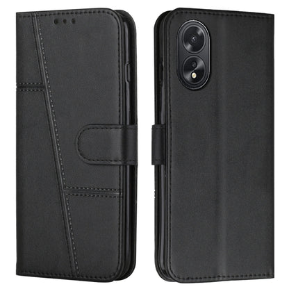Stitching Calf Texture Buckle Leather Phone Case, For OPPO A38 / A18, For OPPO A58 / A78, For OPPO A79 5G, For OPPO A59 5G