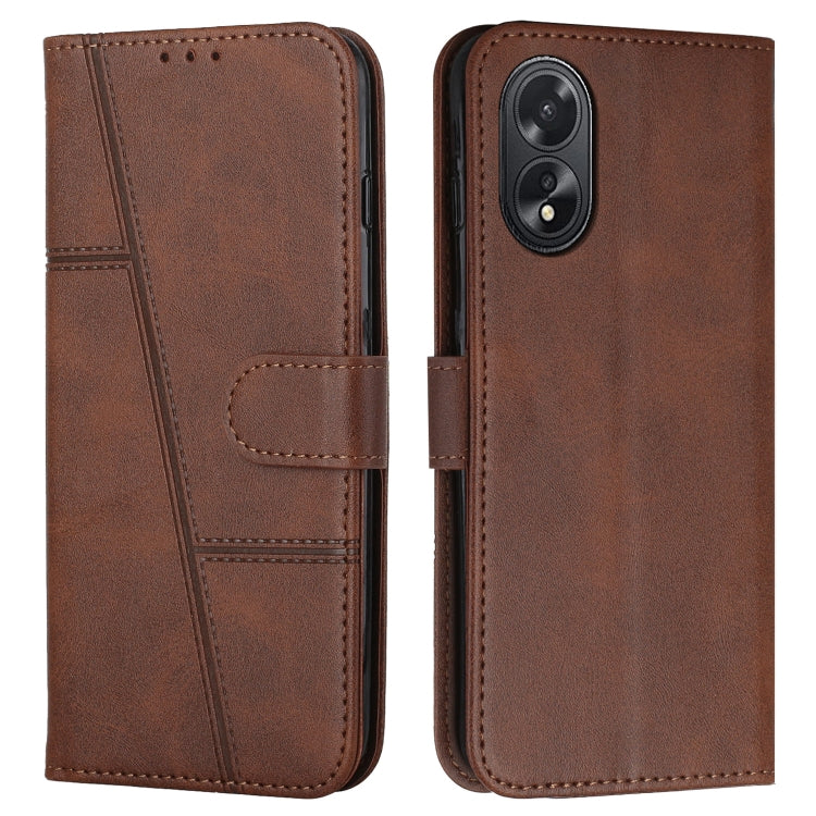 Stitching Calf Texture Buckle Leather Phone Case, For OPPO A38 / A18, For OPPO A58 / A78, For OPPO A79 5G, For OPPO A59 5G