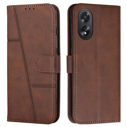 Stitching Calf Texture Buckle Leather Phone Case, For OPPO A38 / A18, For OPPO A58 / A78, For OPPO A79 5G, For OPPO A59 5G