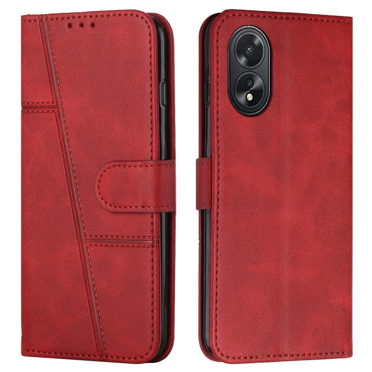 Stitching Calf Texture Buckle Leather Phone Case, For OPPO A38 / A18, For OPPO A58 / A78, For OPPO A79 5G, For OPPO A59 5G