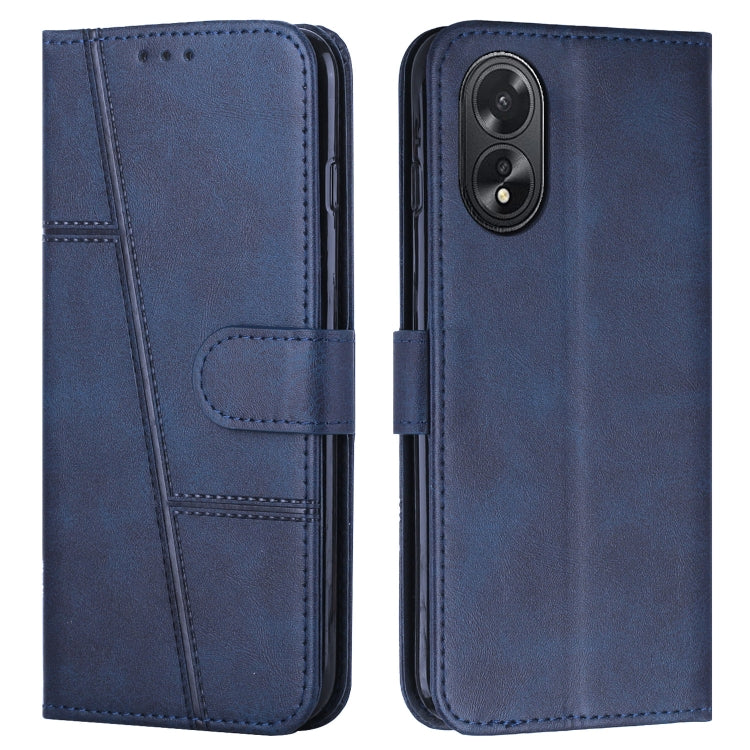 Stitching Calf Texture Buckle Leather Phone Case, For OPPO A38 / A18, For OPPO A58 / A78, For OPPO A79 5G, For OPPO A59 5G