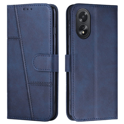 Stitching Calf Texture Buckle Leather Phone Case, For OPPO A38 / A18, For OPPO A58 / A78, For OPPO A79 5G, For OPPO A59 5G