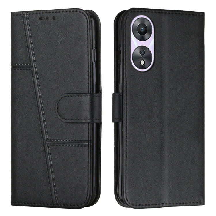 Stitching Calf Texture Buckle Leather Phone Case, For OPPO A38 / A18, For OPPO A58 / A78, For OPPO A79 5G, For OPPO A59 5G