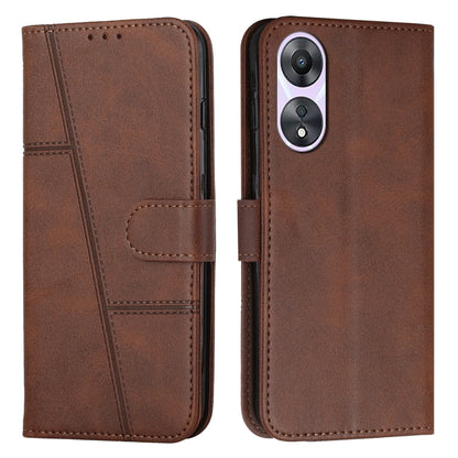 Stitching Calf Texture Buckle Leather Phone Case, For OPPO A38 / A18, For OPPO A58 / A78, For OPPO A79 5G, For OPPO A59 5G