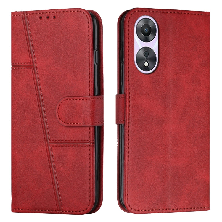 Stitching Calf Texture Buckle Leather Phone Case, For OPPO A38 / A18, For OPPO A58 / A78, For OPPO A79 5G, For OPPO A59 5G