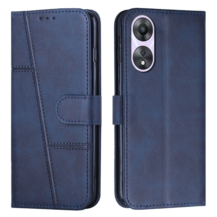 Stitching Calf Texture Buckle Leather Phone Case, For OPPO A38 / A18, For OPPO A58 / A78, For OPPO A79 5G, For OPPO A59 5G