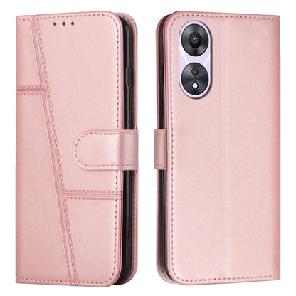Stitching Calf Texture Buckle Leather Phone Case, For OPPO A38 / A18, For OPPO A58 / A78, For OPPO A79 5G, For OPPO A59 5G