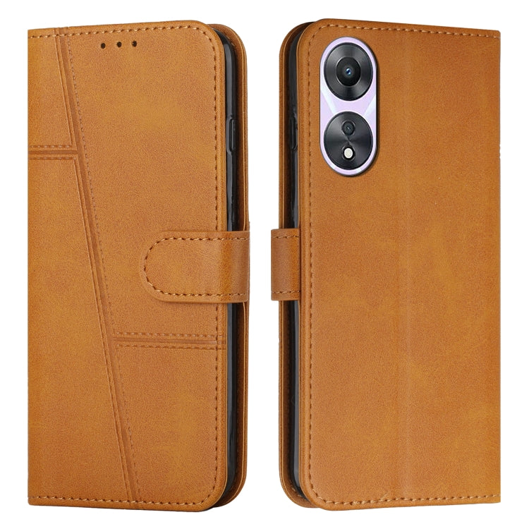 Stitching Calf Texture Buckle Leather Phone Case, For OPPO A38 / A18, For OPPO A58 / A78, For OPPO A79 5G, For OPPO A59 5G