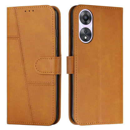 Stitching Calf Texture Buckle Leather Phone Case, For OPPO A38 / A18, For OPPO A58 / A78, For OPPO A79 5G, For OPPO A59 5G