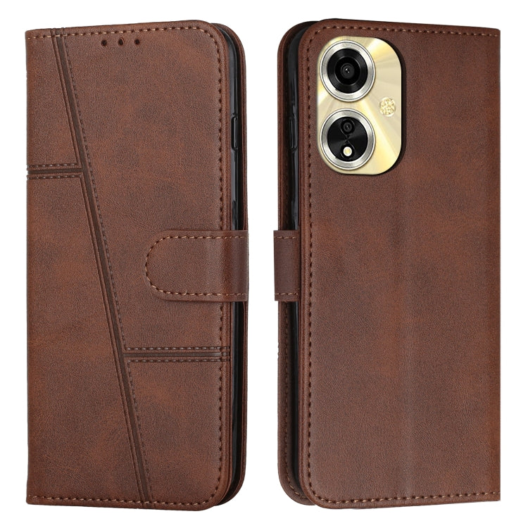 Stitching Calf Texture Buckle Leather Phone Case, For OPPO A38 / A18, For OPPO A58 / A78, For OPPO A79 5G, For OPPO A59 5G