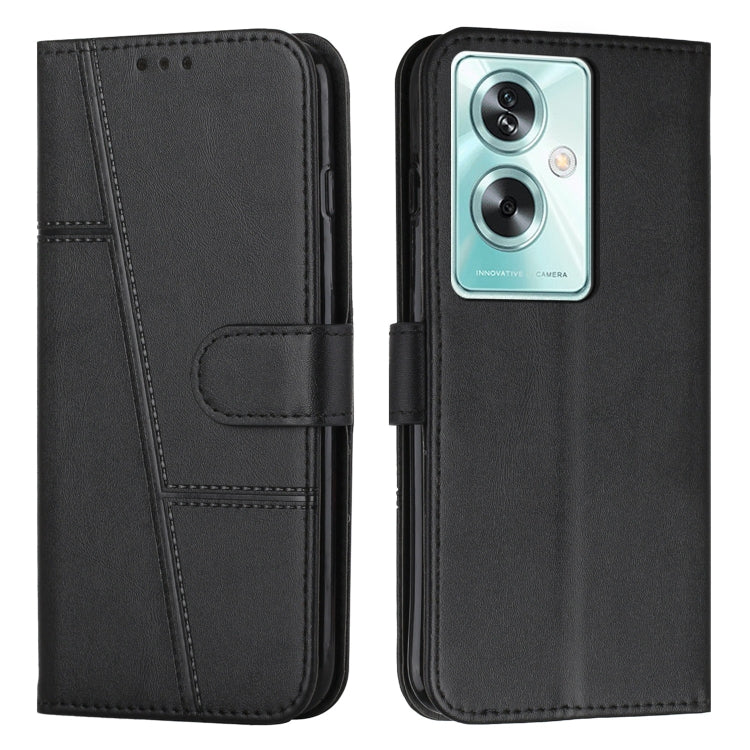 Stitching Calf Texture Buckle Leather Phone Case, For OPPO A38 / A18, For OPPO A58 / A78, For OPPO A79 5G, For OPPO A59 5G
