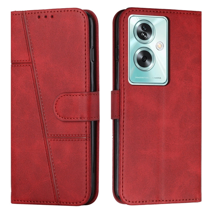 Stitching Calf Texture Buckle Leather Phone Case, For OPPO A38 / A18, For OPPO A58 / A78, For OPPO A79 5G, For OPPO A59 5G