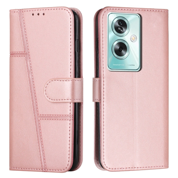 Stitching Calf Texture Buckle Leather Phone Case, For OPPO A38 / A18, For OPPO A58 / A78, For OPPO A79 5G, For OPPO A59 5G