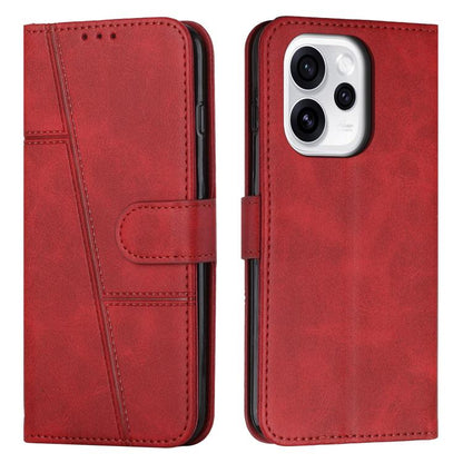 Stitching Calf Texture Buckle Leather Phone Case, For OPPO Reno16 F / Reno16 FS 5G, For OPPO Reno16 / Reno16 Pro 5G Global, For OPPO Reno15 F 5G Global, For OPPO Reno15 Pro Max 5G Global