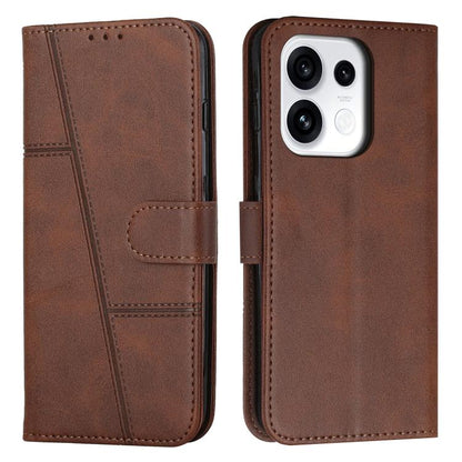Stitching Calf Texture Buckle Leather Phone Case, For OPPO Reno16 F / Reno16 FS 5G, For OPPO Reno16 / Reno16 Pro 5G Global, For OPPO Reno15 F 5G Global, For OPPO Reno15 Pro Max 5G Global