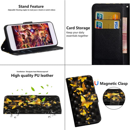 3D Painting Pattern Horizontal Flip TPU + PU Leather Case with Holder & Card Slots & Wallet, For OnePlus 7T