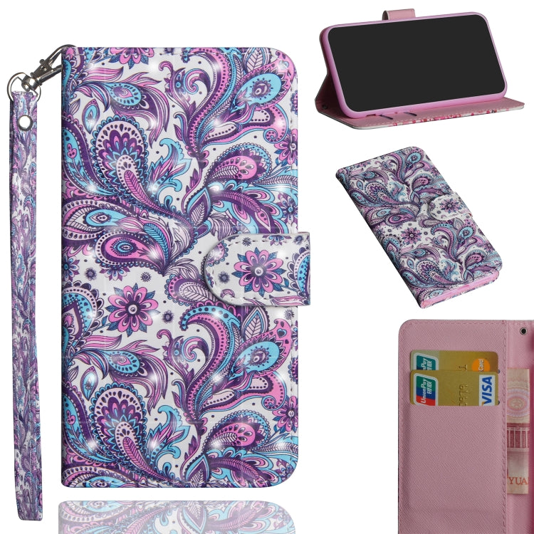 3D Painting Pattern Horizontal Flip TPU + PU Leather Case with Holder & Card Slots & Wallet, For OnePlus 7T