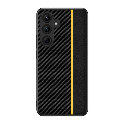 Ultra-thin Carbon Fiber Texture Splicing Phone Case, For Samsung Galaxy S26+ 5G, For Samsung Galaxy S26 Ultra 5G, For Samsung Galaxy S26 5G, For Samsung Galaxy S25 FE 5G, For Samsung Galaxy S25 5G, For Samsung Galaxy S25+ 5G                            ...