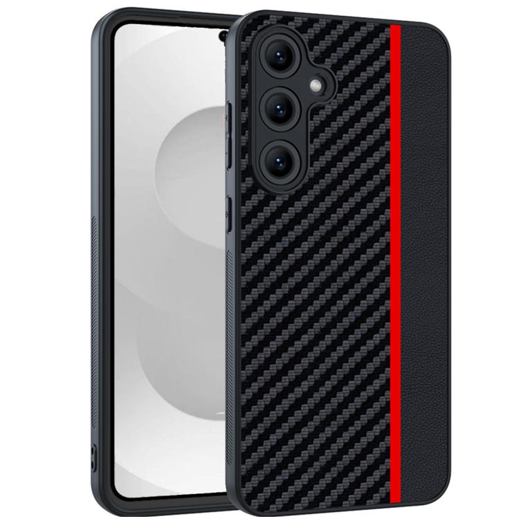 Ultra-thin Carbon Fiber Texture Splicing Phone Case, For Samsung Galaxy S26+ 5G, For Samsung Galaxy S26 Ultra 5G, For Samsung Galaxy S26 5G, For Samsung Galaxy S25 FE 5G, For Samsung Galaxy S25 5G, For Samsung Galaxy S25+ 5G                            ...