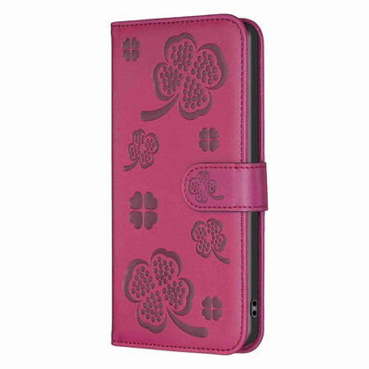 Four-leaf Embossed Leather Phone Case, For OPPO A17, For OPPO A57 4G, For OPPO A96 5G / Reno7 Z, For OPPO A76 5G / A36 4G